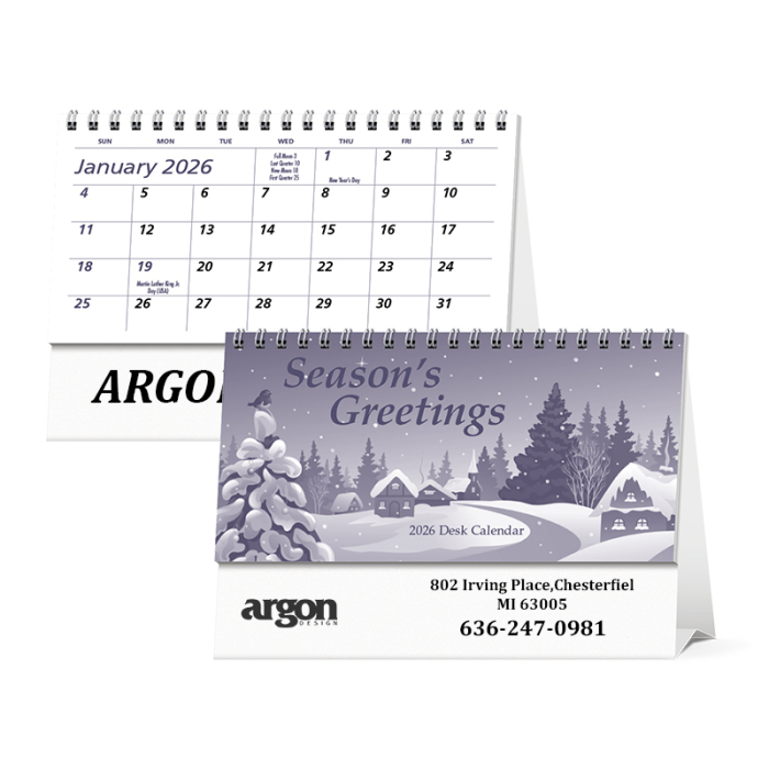 Custom Imprinted Econo Desk Calendars