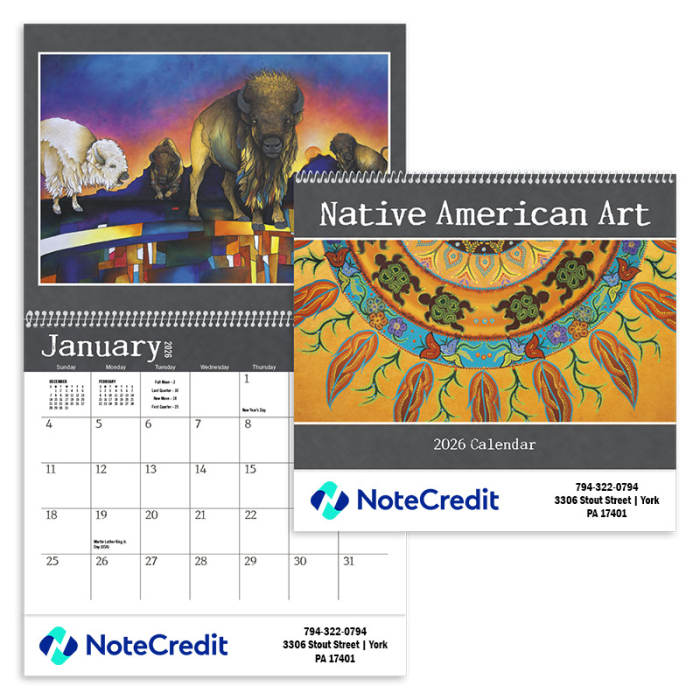 Custom Native American Art Wall Calendars