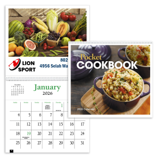 Pocket Cookbook Wall Calendars