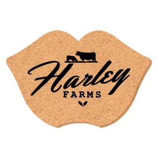 4x6 Inch Lips Shape Solid Cork Coasters
