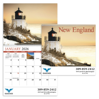 New England Appointment Spiral Wall Calendars