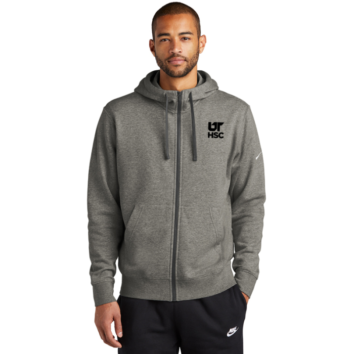Custom Printed Nike Club Fleece Sleeve Swoosh Full-Zip Hoodies