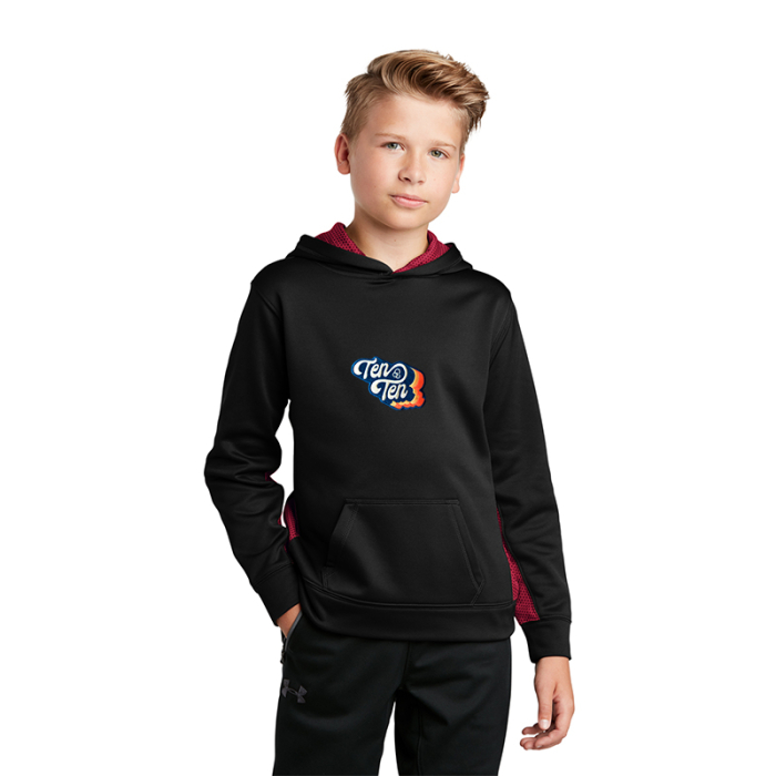 Custom Printed Sport-Tek® Youth Sport-Wick® CamoHex Fleece Colorblock Hooded Pullovers