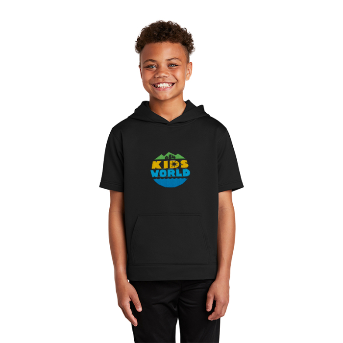 Custom Printed Sport-Tek® Youth Sport-Wick® Fleece Short Sleeve Hooded Pullovers
