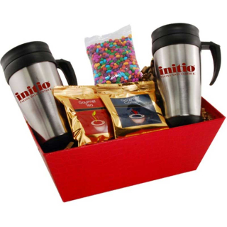 Trays with Mugs and Chocolate Covered Sunflower...