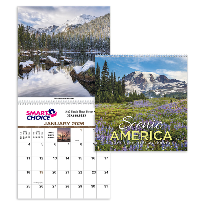 Custom Scenic America Executive Wall Calendars