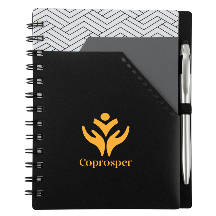 Custom Trapezoid Junior Notebooks with Stylus Pen