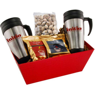 Trays with Mugs and Pistachios