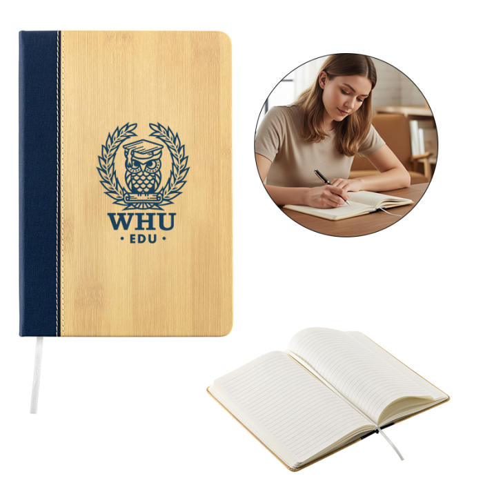 Customized Anji Faux Bamboo Hardcover Journals