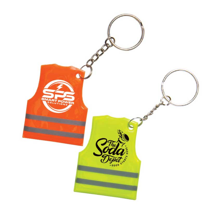 Customized Reflective Safety Vest Keytags