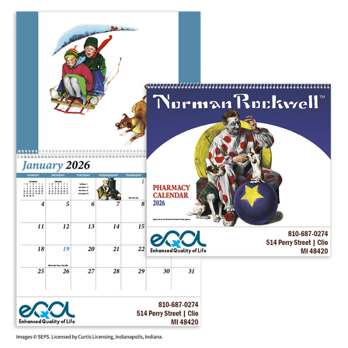 Customized Rockwell Pharmacy Special Markets Wall Calendars 