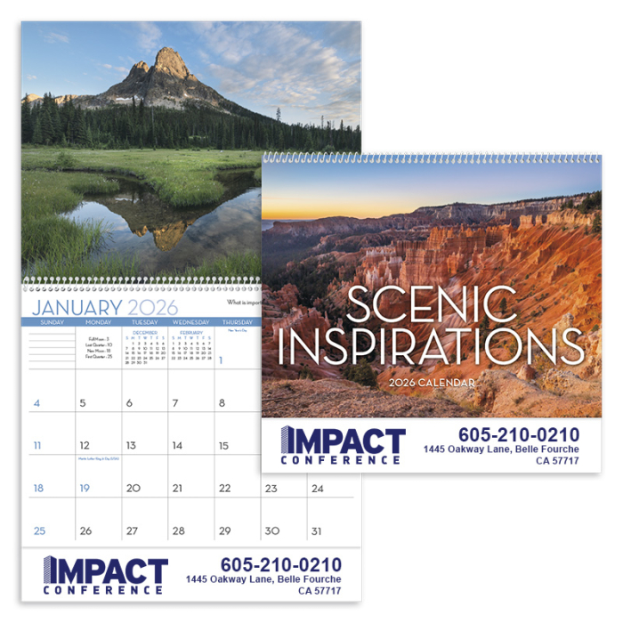 Customized Scenic Inspirations Wall Calendars
