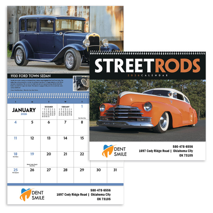 Customized Street Rods Wall Calendars