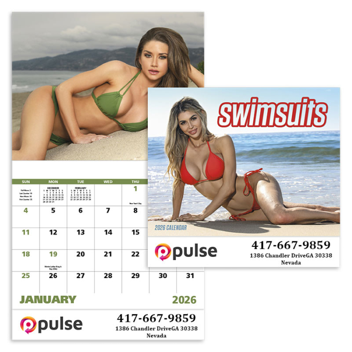Customized Swimsuits Stapled Calendars