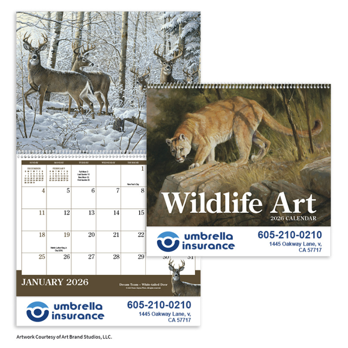 Customized Wildlife Art Wall Calendars