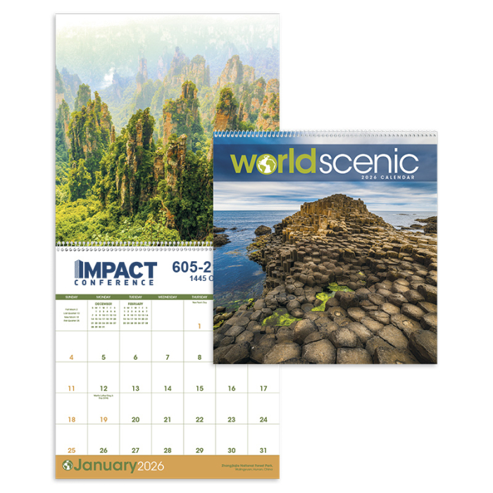Customized World Scenic Wall Calendars