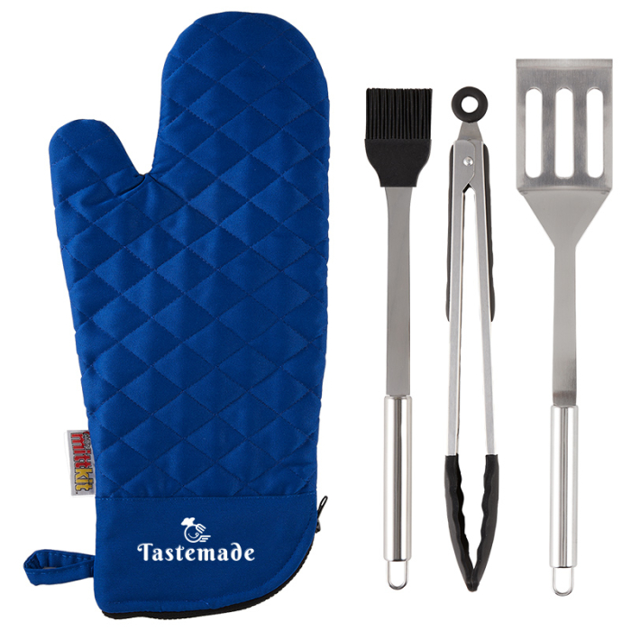 Imprinted BBQ Grilling Mitt Kits