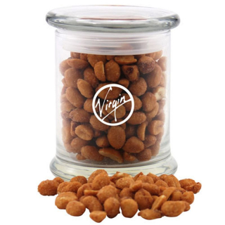 Glass Jars with Honey Roasted Peanuts