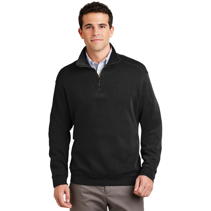 Imprinted Port Authority® Flatback Rib Quarter Zip Pullovers