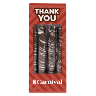 Pretzel Rods Dark Chocolates With White Drizzle