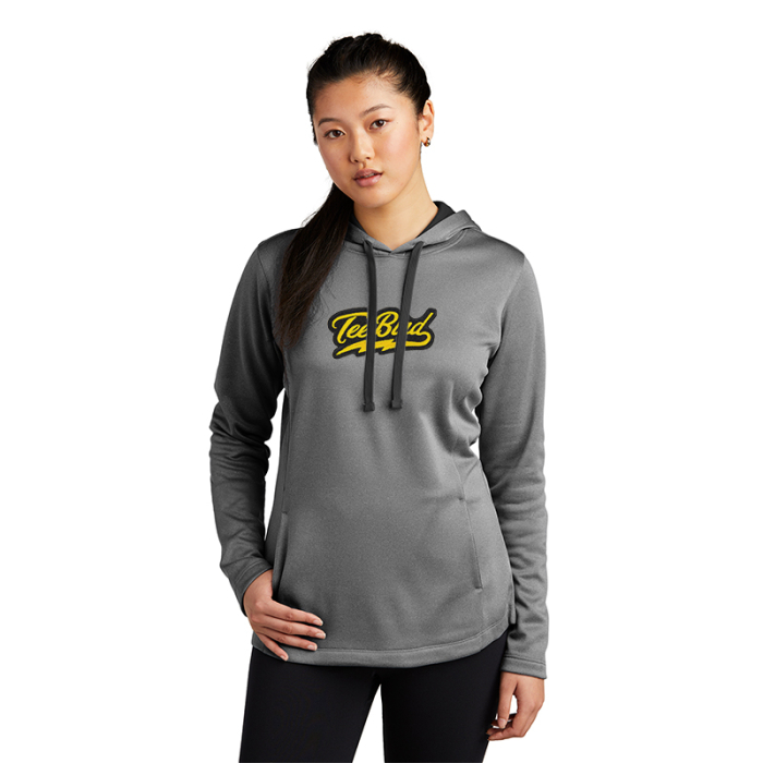 Imprinted Sport-Tek® Women's PosiCharge® Sport-Wick® Heather Fleece Hooded Pullovers