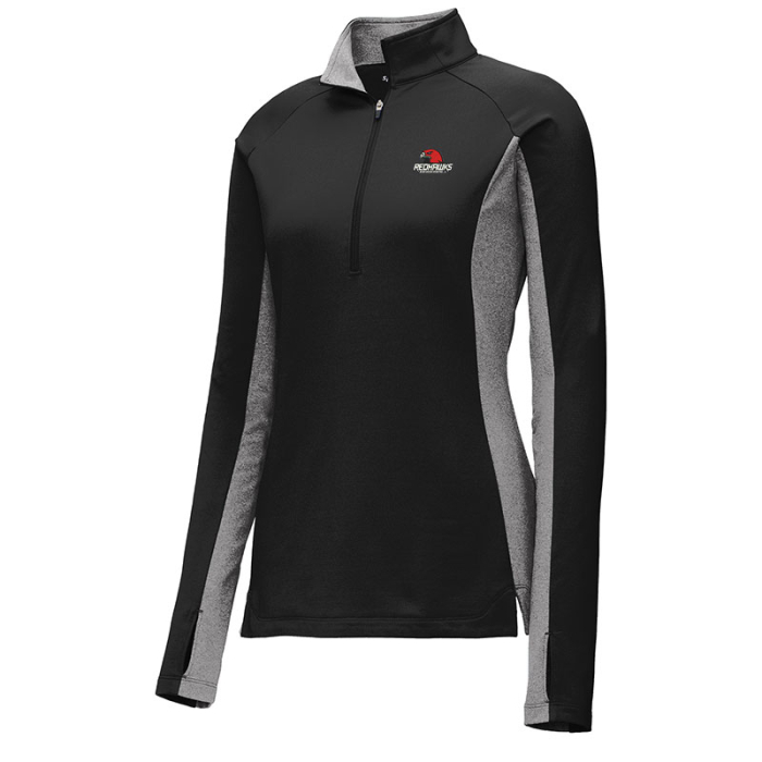 Imprinted Sport-Tek® Women's Sport-Wick® Stretch Contrast Quater-Zip Pullovers
