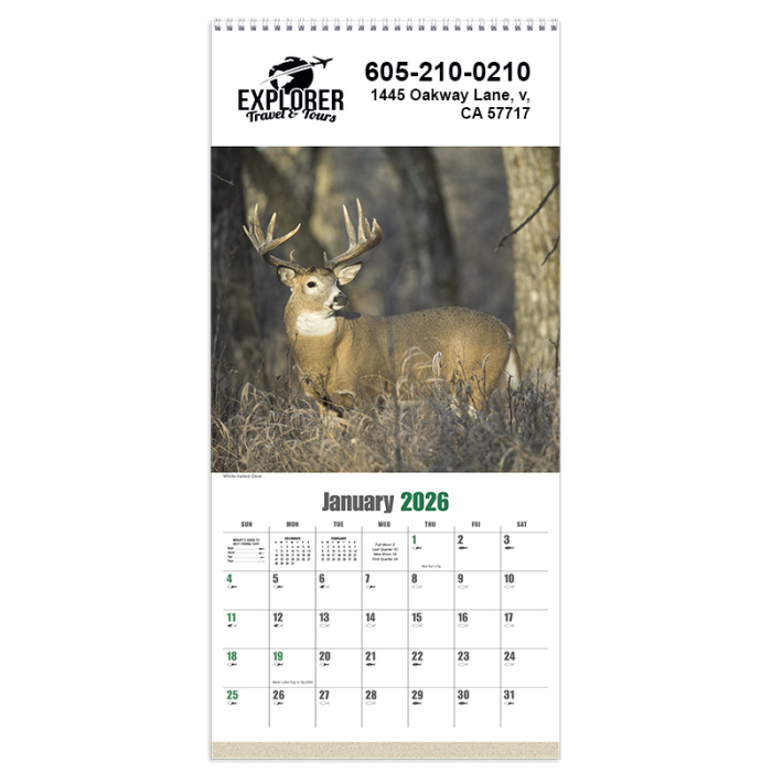 Imprinted Sportsman Wall Calendars