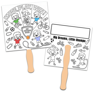 Square Shape Full Color Double Sided Coloring Hand...