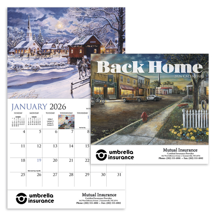 Personalized Back Home Appointment Stapled Wall Calendars