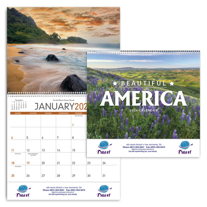 Personalized Beautiful America Wall Calendars
