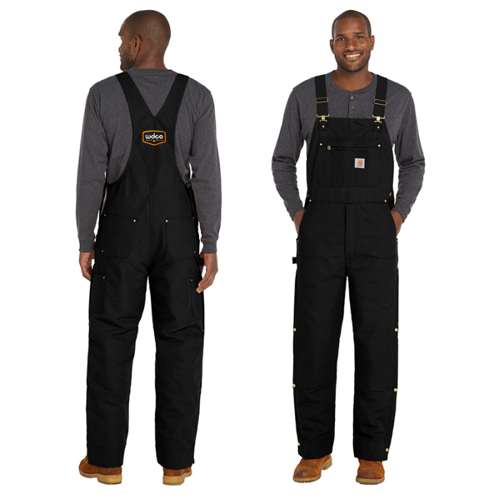 Personalized Carhartt® Firm Duck Insulated Bib Overalls