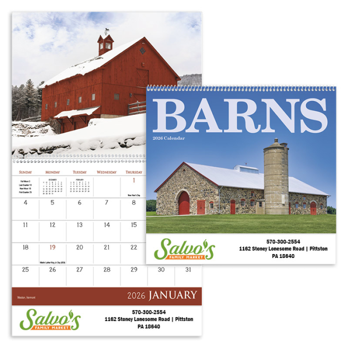 Customized Barns Wall Calendars