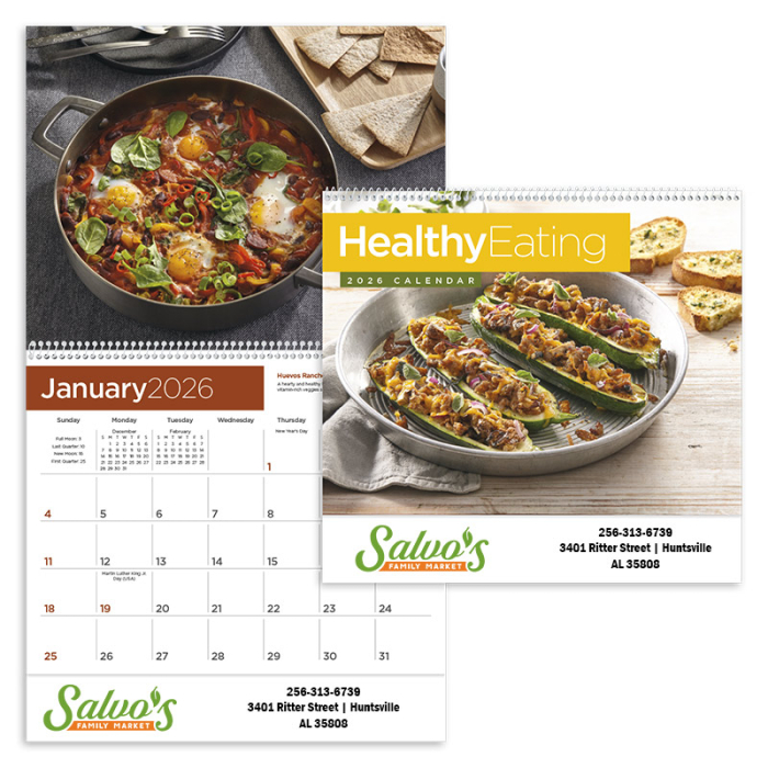 Personalized Healthy Eating Wall Calendars