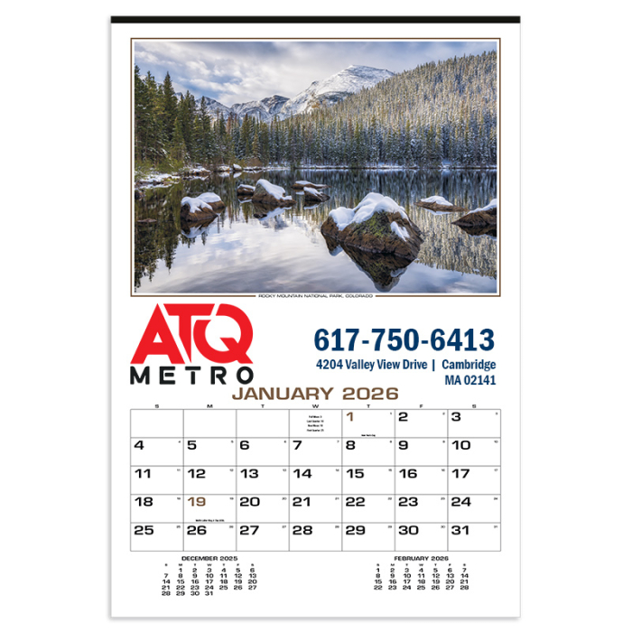 Personalized Our Beautiful America Executive Wall Calendars