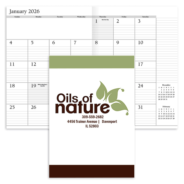 Personalized 7x10 Inch 14-month Planners