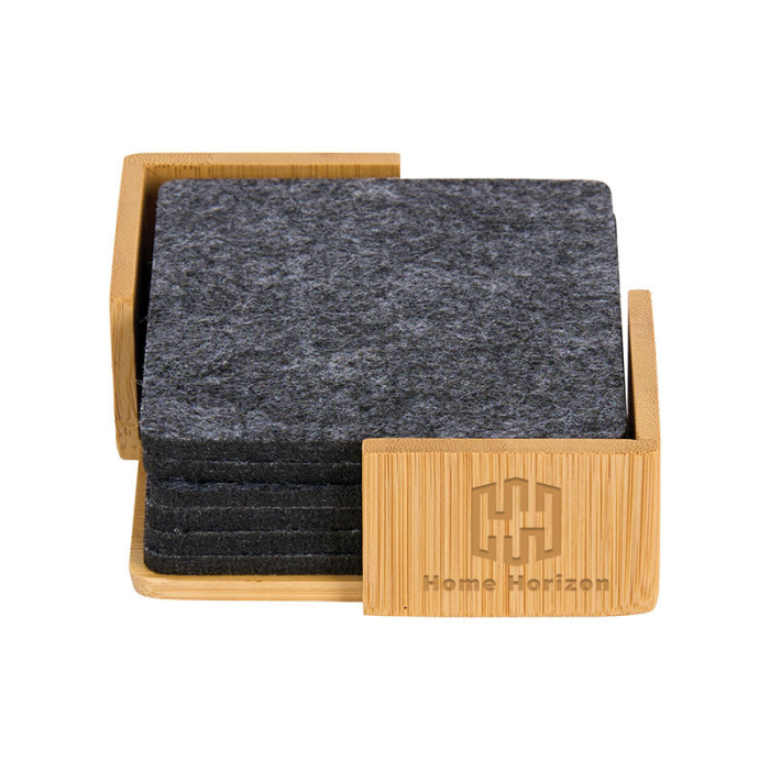 Personalized Redmond 6pc Recycled Felt Coaster Sets
