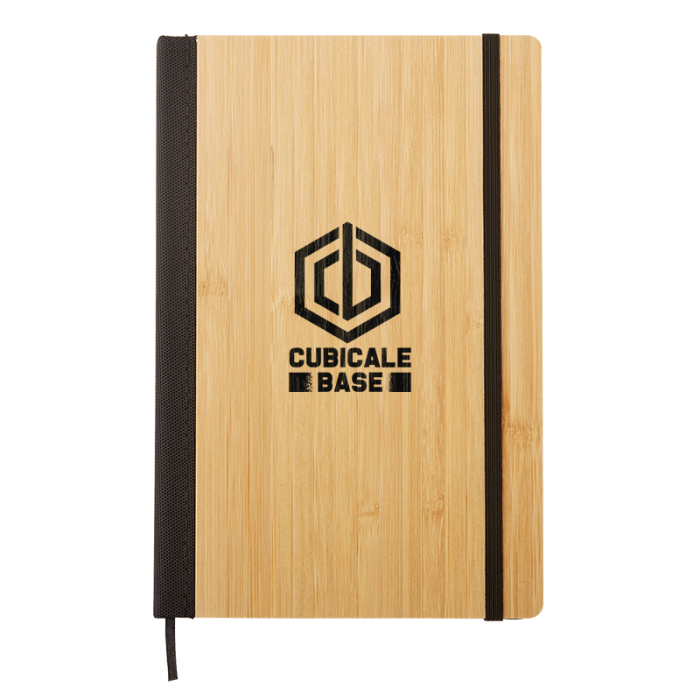 Promotional 6 x 8 Inch Bamboo Journals with RPET Back