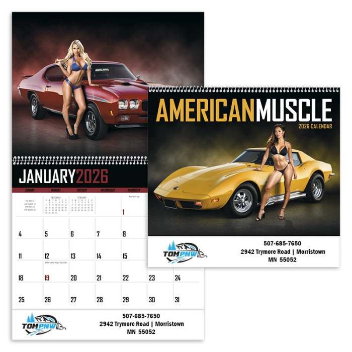 Promotional American Muscle Wall Calendars