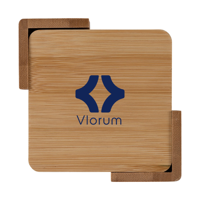 Promotional Brandon IV 4-Piece Bamboo Coaster Sets