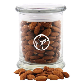 Glass Jars with Almonds