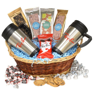 Premium Mug Gift Baskets with Chocolate Chip Cookies