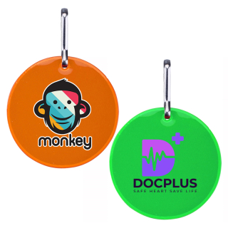 Round Shaped Safety Reflector Zipper Pulls with...