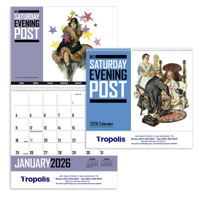 Promotional Saturday Evening Post Wall Calendars