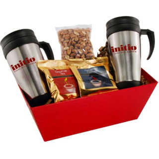Trays with Mugs and Honey Roasted Peanuts