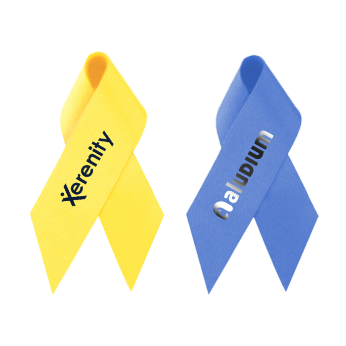Imprinted 2.5 Inch Awareness Ribbons with Tape