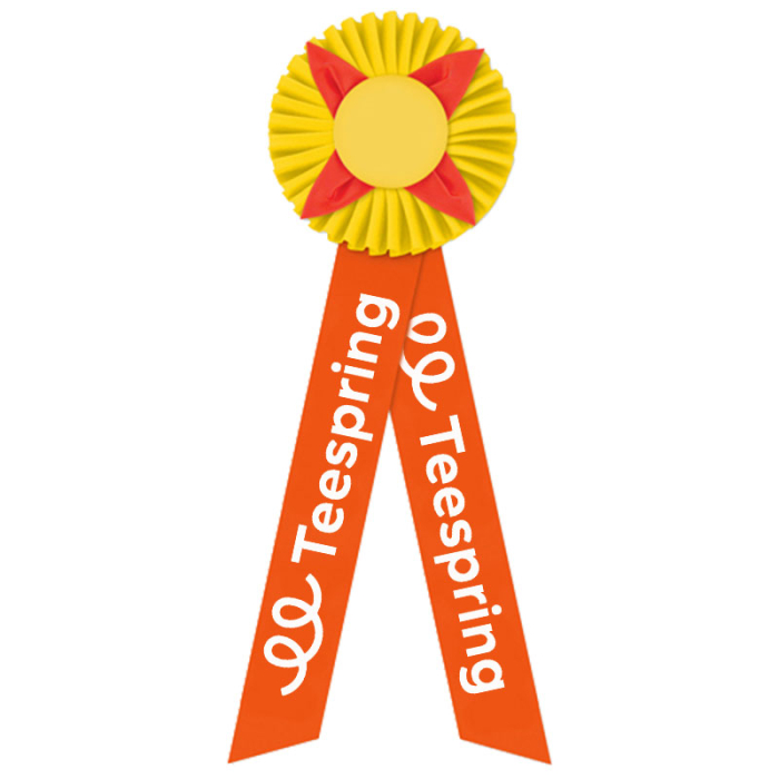 Imprinted 5 Inch Rosette Ribbons with 2 Streamers
