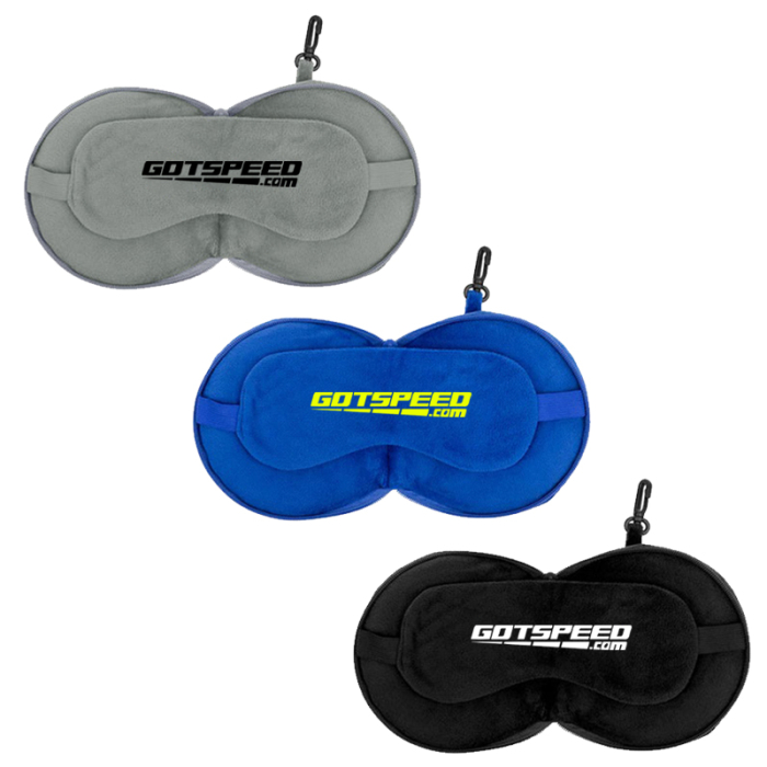 Imprinted ComfyCloud 2 in 1 Travel Pillows with Sleep Mask