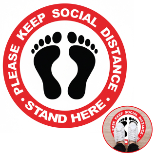 PPE Floor Decals 6 Ft Apart Social Distance Stickers