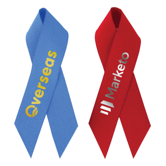 Personalized 3.5 Inch Awareness Ribbons with Tape