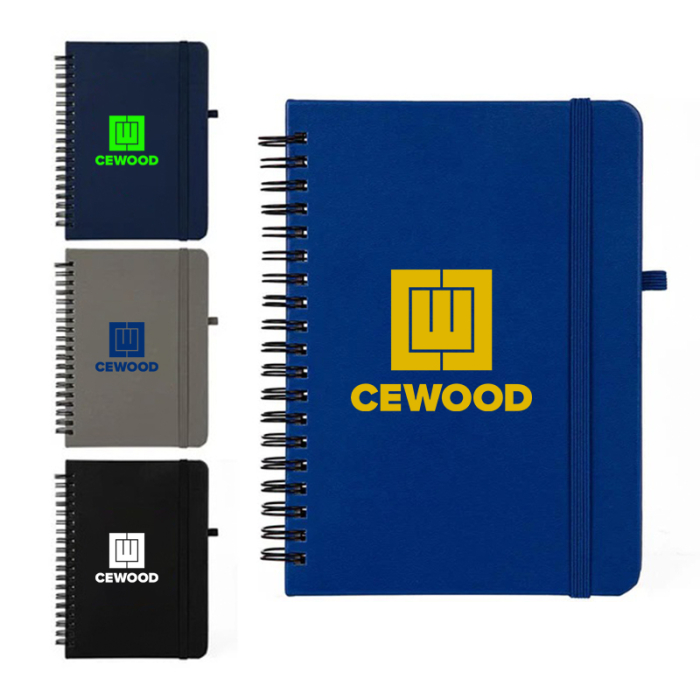 Personalized 5x7 Inch Premium UltraHyde Leather Notebooks with Pen Holder